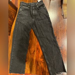 Zara black straight leg jeans